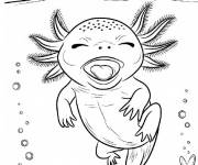 Coloriage Axolotl b&acirc;illant