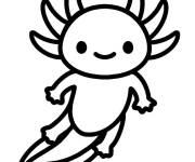 Coloriage Axolotl cool