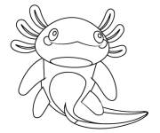 Coloriage et dessins gratuit Axolotl de petit taille à imprimer