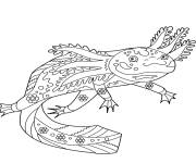 Coloriage Axolotl d&eacute;cor&eacute;