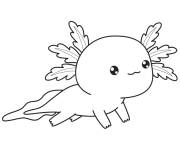Coloriage Axolotl en artclip