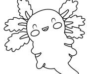 Coloriage et dessins gratuit Axolotl en miniature  à imprimer