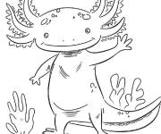 Coloriage Axolotl en sketch