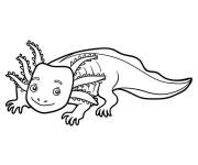 Coloriage Axolotl formidable pour enfants