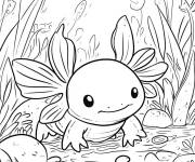 Coloriage Axolotl imprimable cp