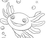 Coloriage Axolotl mignon GS