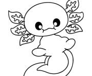 Coloriage et dessins gratuit Axolotl pour ce1 à imprimer