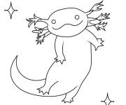 Coloriage Axolotl pour maternelle