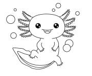 Coloriage B&eacute;b&eacute; Axolotl aimable