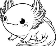 Coloriage B&eacute;b&eacute; Axolotl stylis&eacute;