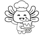 Coloriage Chef Axolotl de dessin anim&eacute;