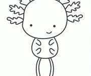 Coloriage Corps d'un b&eacute;b&eacute; Axolotl