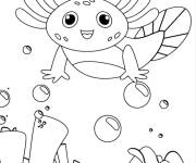 Coloriage Joli Axolotl formidable
