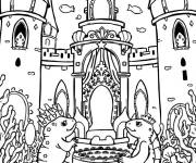 Coloriage Le ch&acirc;teau des Axolotls