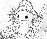Coloriage Le pirate Axolotl