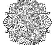 Coloriage Mandala Axolotl pour adulte