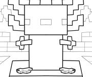 Coloriage Minecraft Axolotl facile