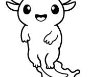 Coloriage et dessins gratuit Mini Axolotl à imprimer
