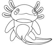 Coloriage Page de Axolotl