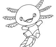 Coloriage et dessins gratuit Petit Axolotl &agrave; t&eacute;l&eacute;charger à imprimer