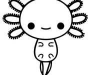 Coloriage et dessins gratuit Petit Axolotl en miniature à imprimer