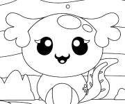 Coloriage Petit Axolotl kawaii