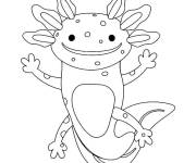 Coloriage Profil de Axolotl