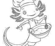 Coloriage Un aide cuisiner Axolotl