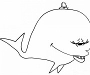 Coloriage Baleine rigolote