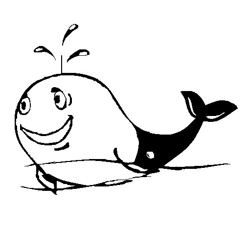 Coloriage et dessins gratuits Baleine souriante à imprimer