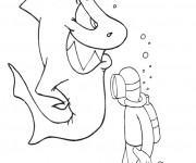 Coloriage et dessins gratuit Le Requin malin à imprimer