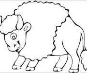 Coloriage Un Bison mignon