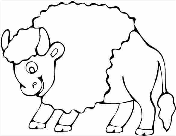 Coloriage et dessins gratuits Un Bison mignon à imprimer