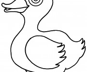 Coloriage Canard avec des beaux yeux