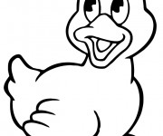 Coloriage et dessins gratuit Canard dessin pour enfant à imprimer