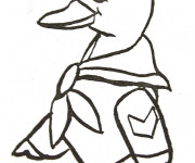 Coloriage Canard disciplin&eacute;