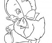 Coloriage Caneton dessin anim&eacute;