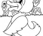 Coloriage Caneton et les plantes