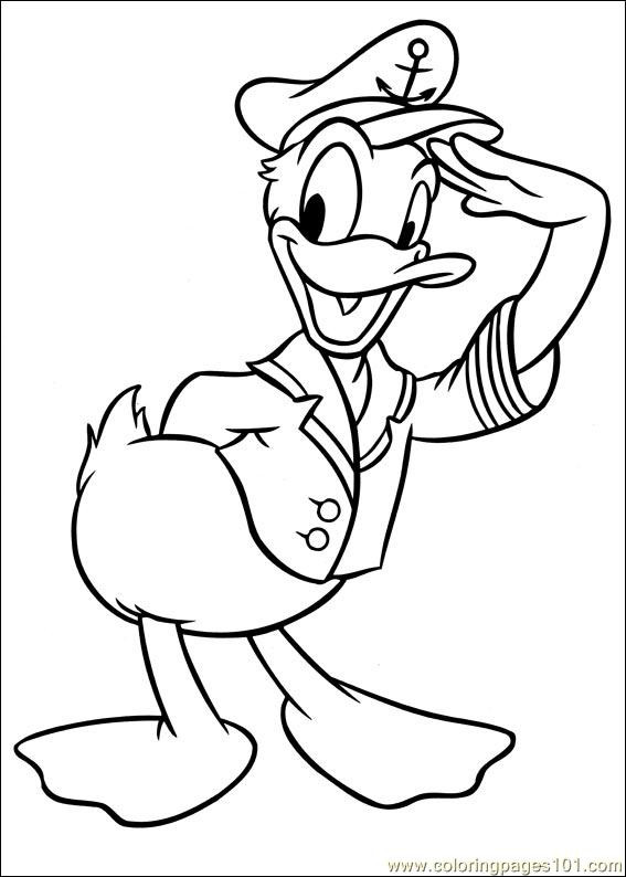 Coloriage et dessins gratuits Donald Duck le marin à imprimer