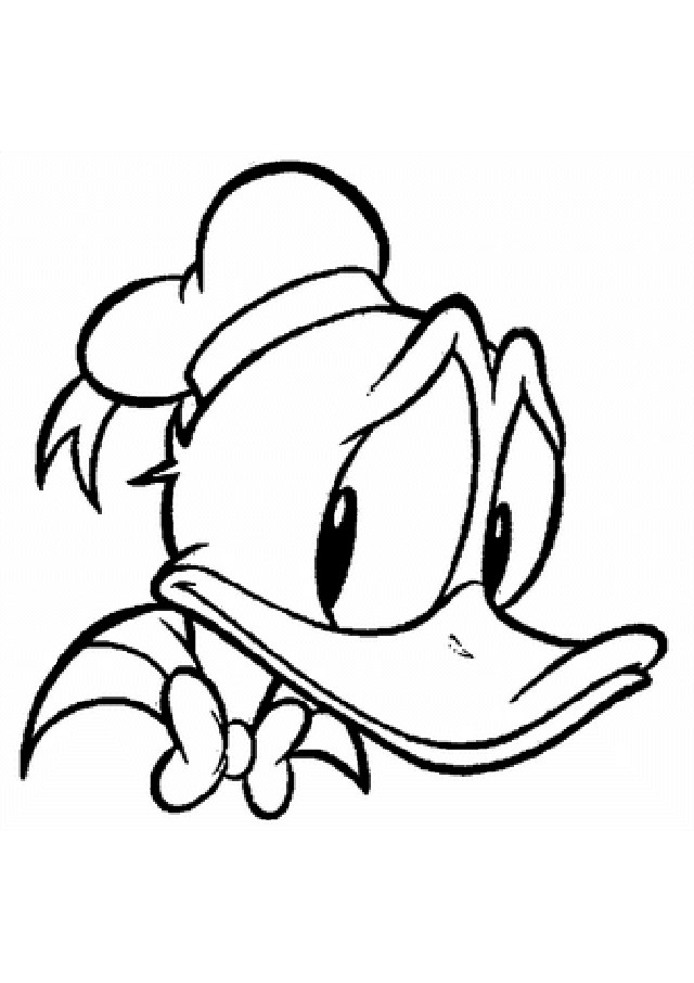 Coloriage Donald Duck Triste Dessin Gratuit à Imprimer