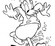 Coloriage Donald Duck va tomber