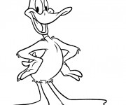 Coloriage Donald le canard en souriant