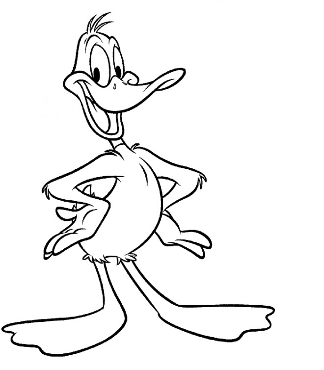 Coloriage et dessins gratuits Donald le canard en souriant à imprimer