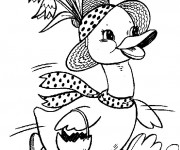 Coloriage La m&egrave;re Canard