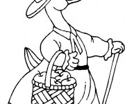 Coloriage Madame Canard