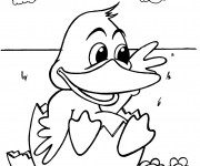 Coloriage Un Caneton sort de l'oeuf