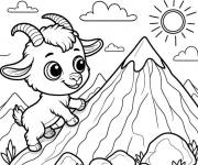 Coloriage Apprendre &agrave; grimper les montagnes