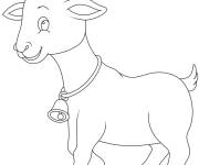 Coloriage B&eacute;b&eacute; ch&egrave;vre rigolote