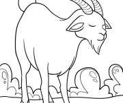 Coloriage Caprin de dessin anim&eacute;