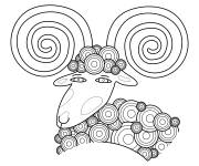 Coloriage Caprin du folklore ukrainien